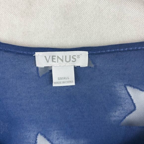 -Venus Long Sleeve Blue Star Mesh Top - Picture 10 of 10